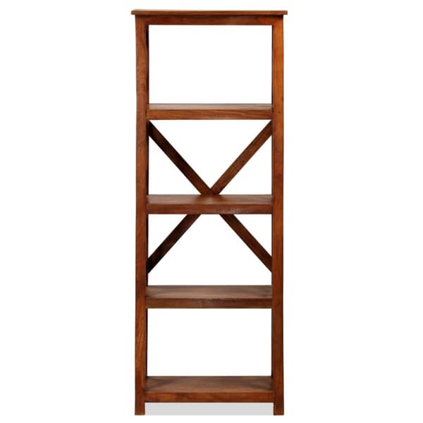 vidaXL Bogreol/reol 60x30x160 cm massivt akacietræ med honningfinish change