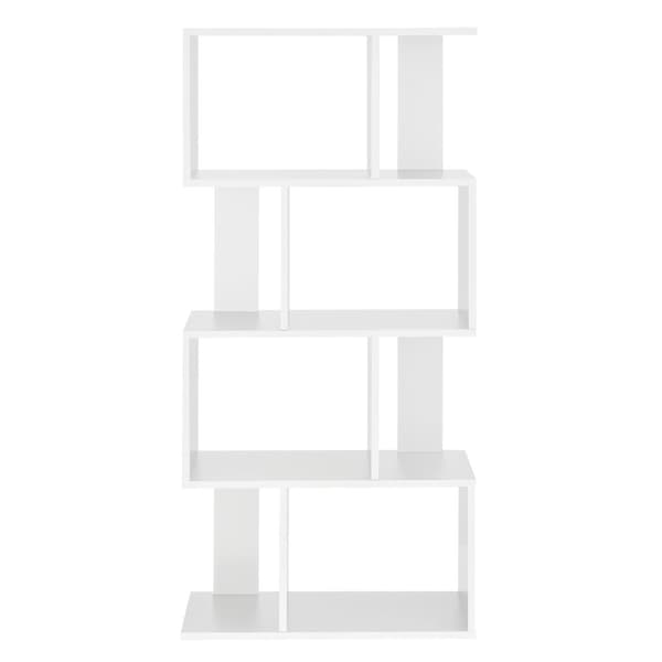 Bokhylla Brattahlid 130x60x24 cm vit [en.casa]