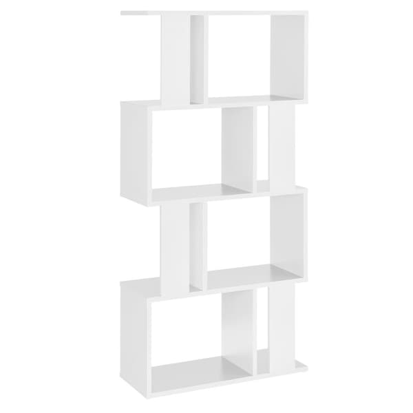 Bokhylla Brattahlid 130x60x24 cm vit [en.casa]