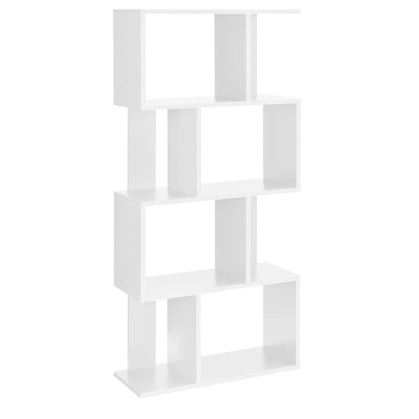 Bokhylla Brattahlid 130x60x24 cm vit [en.casa]