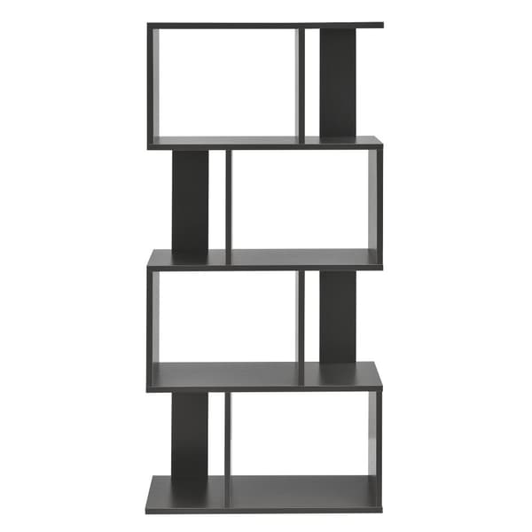 [en.casa] Boghylde - 130x60x24cm - mørkegrå