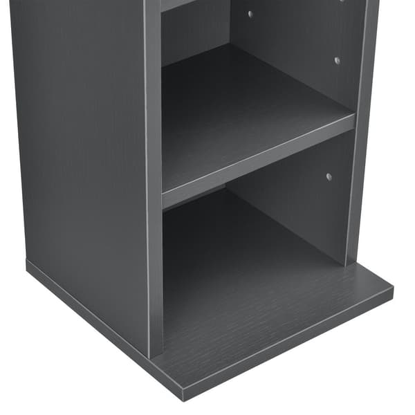 [en.casa] CD-hylde - boghylde - 175x20x20cm - mørkegrå