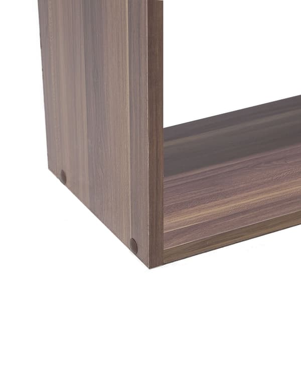 Kirjahylly tumma puu/valkoinen 83 x 174 x 23 cm MDF lastulevy 5 hyllyä avonainen skandinaavinen
