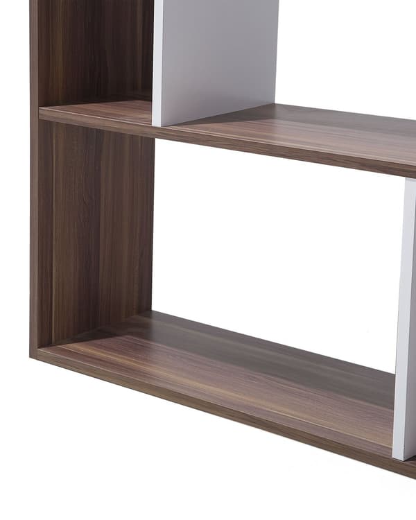 Bokhylla Brun Vit 174 x 83 cm Stora och Små Hyllor Skandinavisk design Minimalistisk