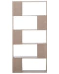 Miniatyrbild 8 av 11: Bokhylla Brun Vit 174 x 83 cm Stora och Små Hyllor Skandinavisk design Minimalistisk