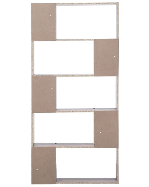 Bokhylla Brun Vit 174 x 83 cm Stora och Små Hyllor Skandinavisk design Minimalistisk