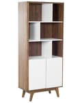 Miniatyrbillede 1 af 11: Reol med Skab Hvidt og Mørkt træ 182 x 79 cm 6 Hylder Skandinavisk Stil