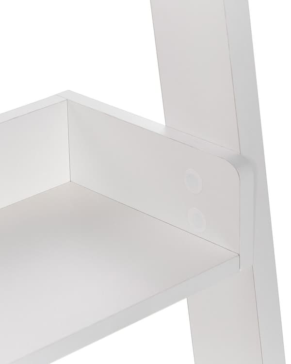 Stigereol Hvidt Træ 164 x 59 cm Dekorativ Høj Smal Reol med 5 Hylder til Stue Trappereol Soveværelse Kontor Bogreol Moderne Indretning