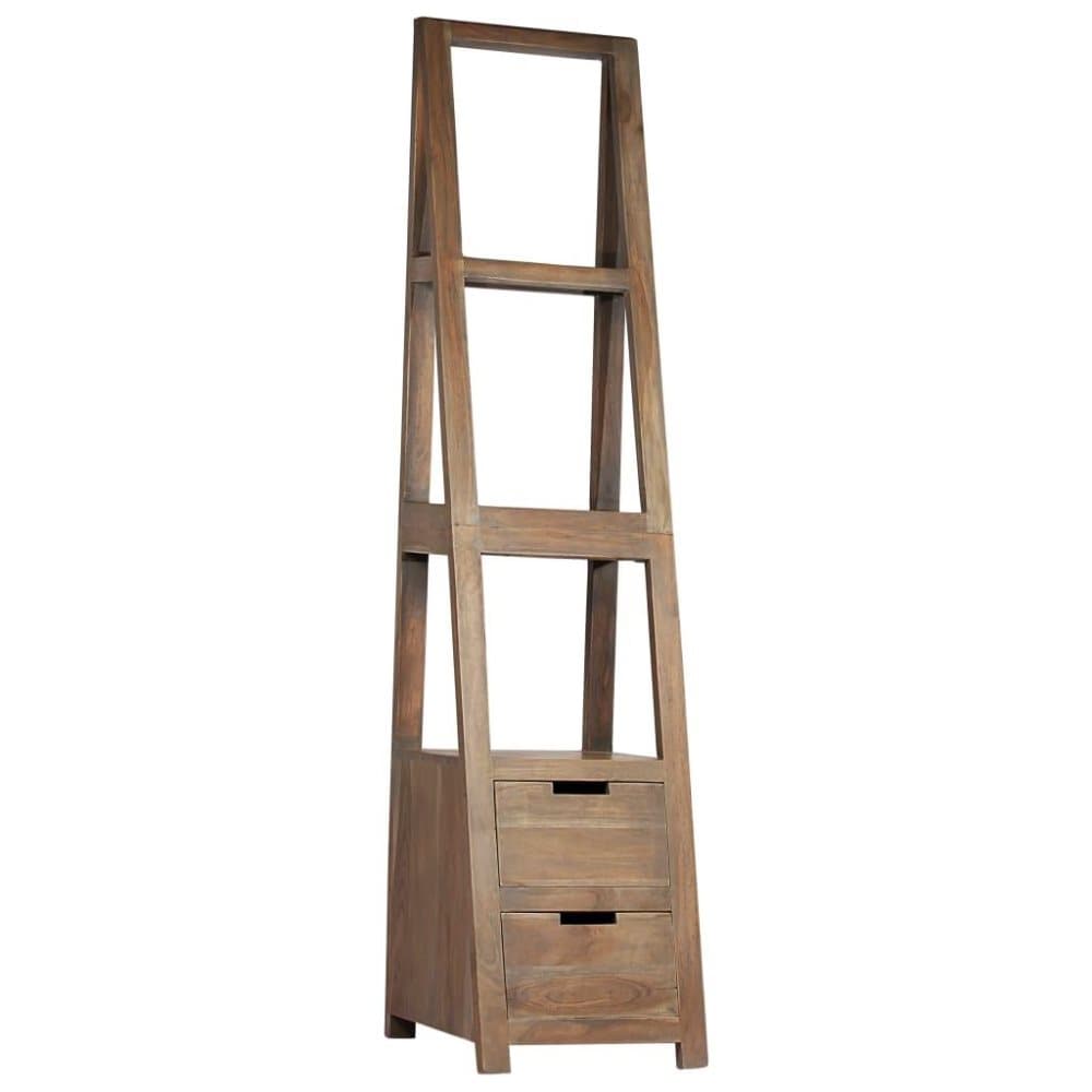 vidaXL Kirjahylly täysi akaasiapuu 40x45x175 cm harmaa