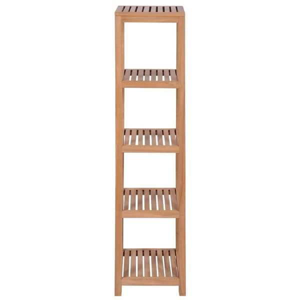 vidaXL badeværelsesstativ 4 etager massivt teak 42 x 42 x 165 cm