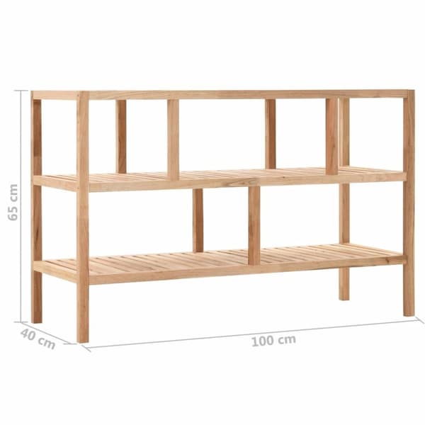 vidaXL badeværelsesreol 100x40x65 cm massivt valnøddetræ