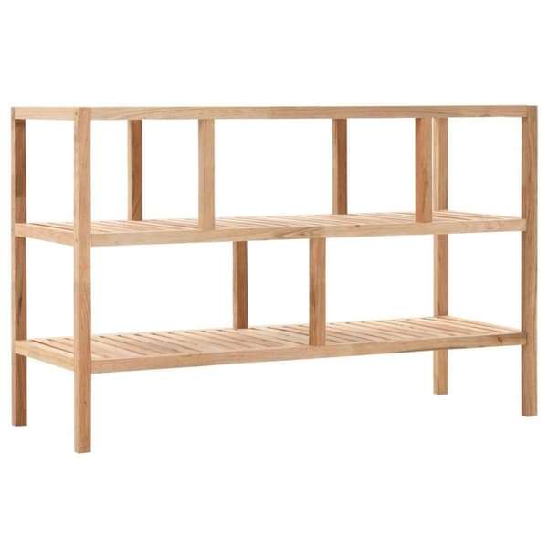 vidaXL badeværelsesreol 100x40x65 cm massivt valnøddetræ