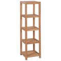 Miniatyrbilde 1 av 7: vidaXL Baderomshylle 4 etasjer heltre teak 42x42x165 cm