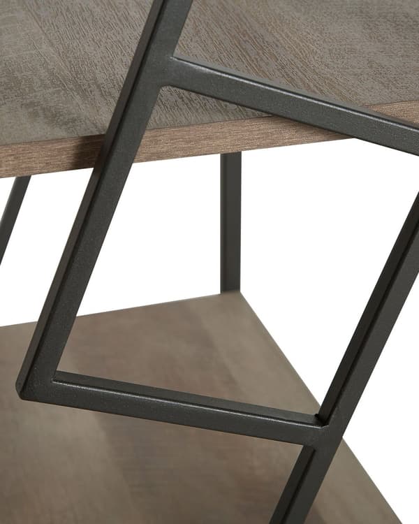 Kirjahylly tumma puu lastulevy mustat metallijalat 64 x 40 x 184 cm viidellä hyllyllä industriaalinen