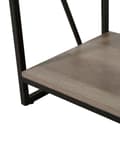 Pikkukuva 7 / 9: Kirjahylly tumma puu lastulevy mustat metallijalat 64 x 40 x 184 cm viidellä hyllyllä industriaalinen