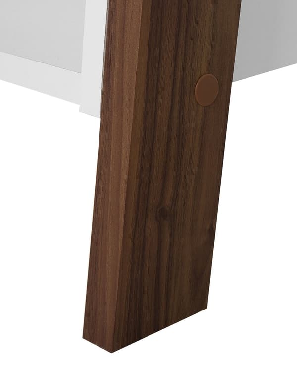 Stigereol Hvid Mørk Træ 45 x 36 x 166 cm Høj Smal Reol med 5 Hylder til Stue Trappereol Soveværelse Kontor Bogreol Moderne Indretning