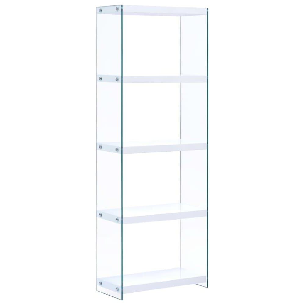 vidaXL Kirjahylly 5 tasoa valkoinen 60x29x167 cm MDF