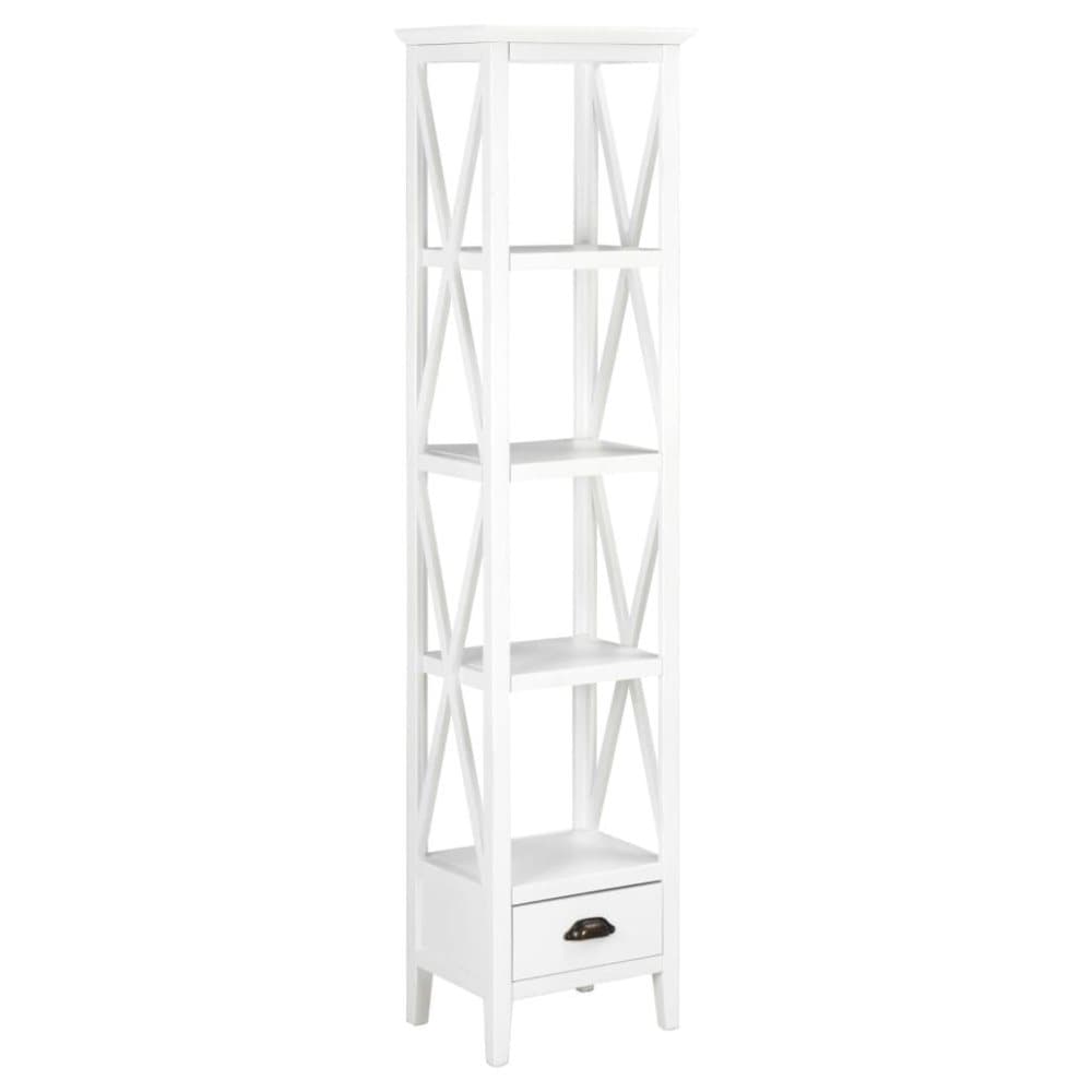 vidaXL bogreol med 1 skuffe 40 x 30 x 170 cm MDF hvid