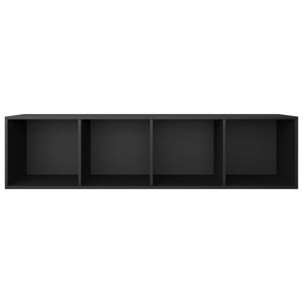 vidaXL Bokhylla/TV-bänk svart 36x30x143 cm spånskiva