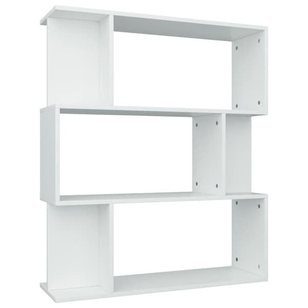 vidaXL Bokhylle/Romdeler hvit 80x24x96 cm sponplate