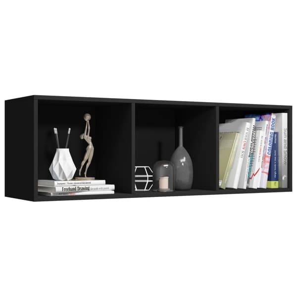 vidaXL Reol/tv-skab 36 x 30 x 114 cm spånplade sort