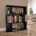 Miniatyrbillede 9 af 10: vidaXL Reol/rumdeler 80 x 24 x 96 cm spånplade sort