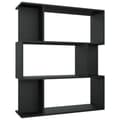 Miniatyrbillede 2 af 10: vidaXL Reol/rumdeler 80 x 24 x 96 cm spånplade sort