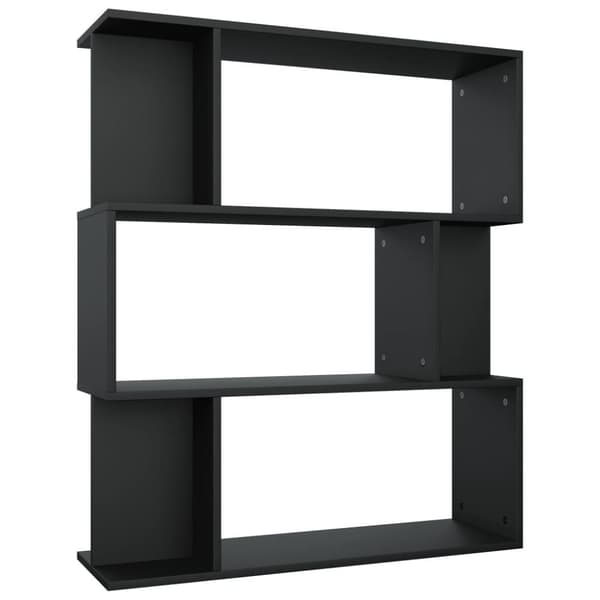 vidaXL Reol/rumdeler 80 x 24 x 96 cm spånplade sort