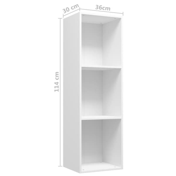 vidaXL Reol/tv-skab 36 x 30 x 114 cm spånplade hvid