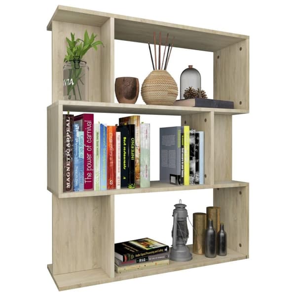 vidaXL Reol/rumdeler 80 x 24 x 96 cm spånplade sonoma-egetræsfarve