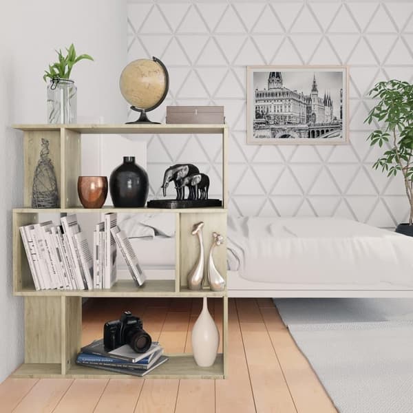vidaXL Reol/rumdeler 80 x 24 x 96 cm spånplade sonoma-egetræsfarve