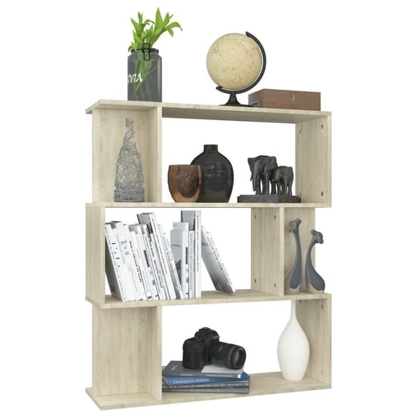 vidaXL Reol/rumdeler 80 x 24 x 96 cm spånplade sonoma-egetræsfarve