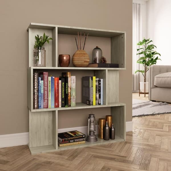 vidaXL Reol/rumdeler 80 x 24 x 96 cm spånplade sonoma-egetræsfarve