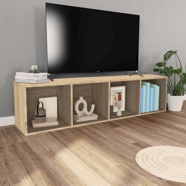 vidaXL Reol/tv-skab 36 x 30 x 143 cm spånplade sonoma-egetræsfarve