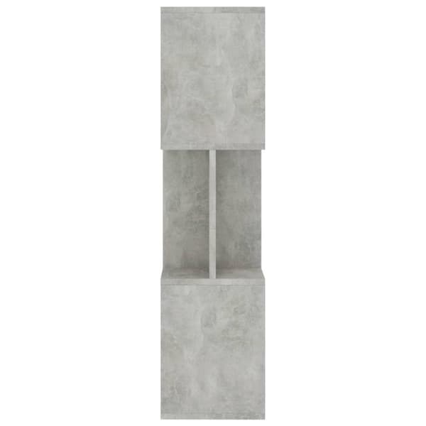 vidaXL Bokhylla/Rumsavdelare betonggrå 80x24x96 cm spånskiva