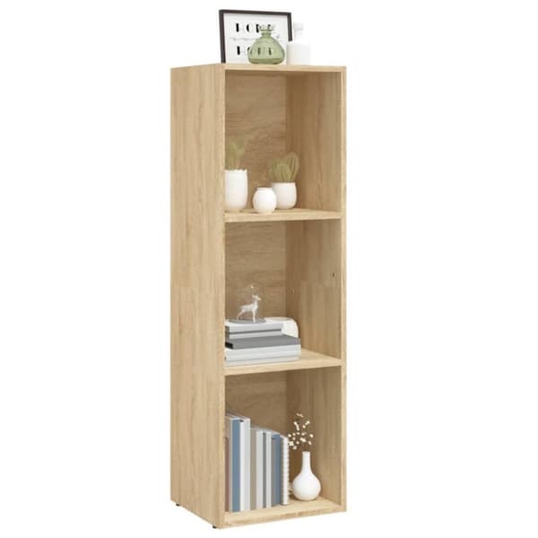 vidaXL bogreol/tv-bord 36x30x114 cm konstrueret træ Sonoma-eg