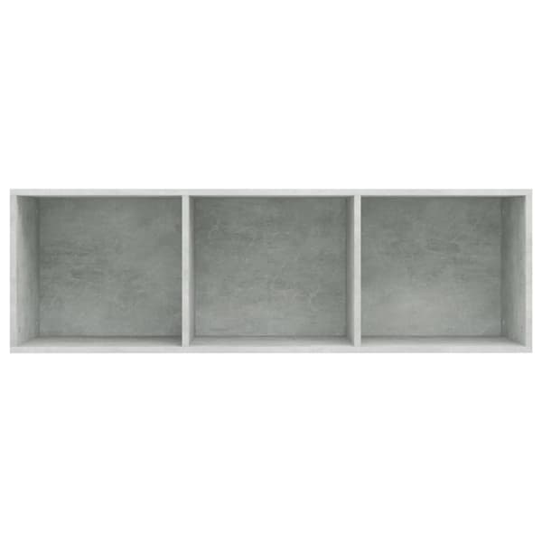 vidaXL Bokhylla/TV-bänk betonggrå 36x30x114 cm spånskiva