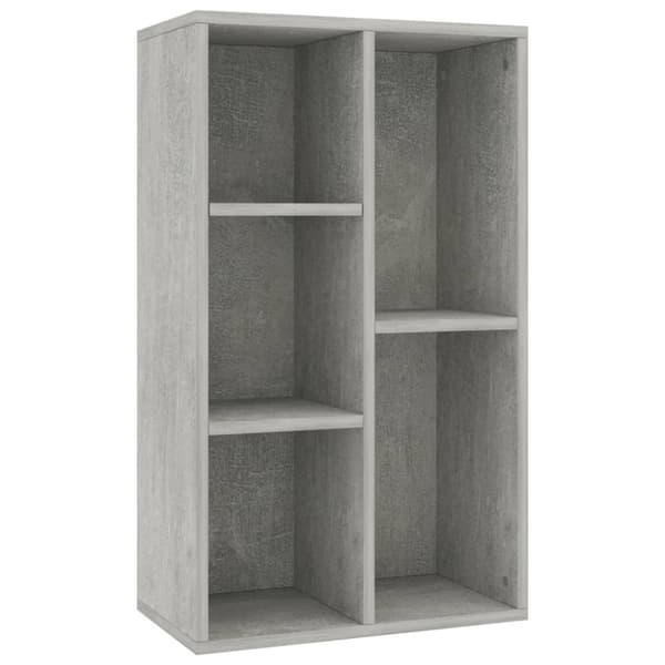 vidaXL Bokhylla/skänk betonggrå 50x25x80 cm konstruerat trä