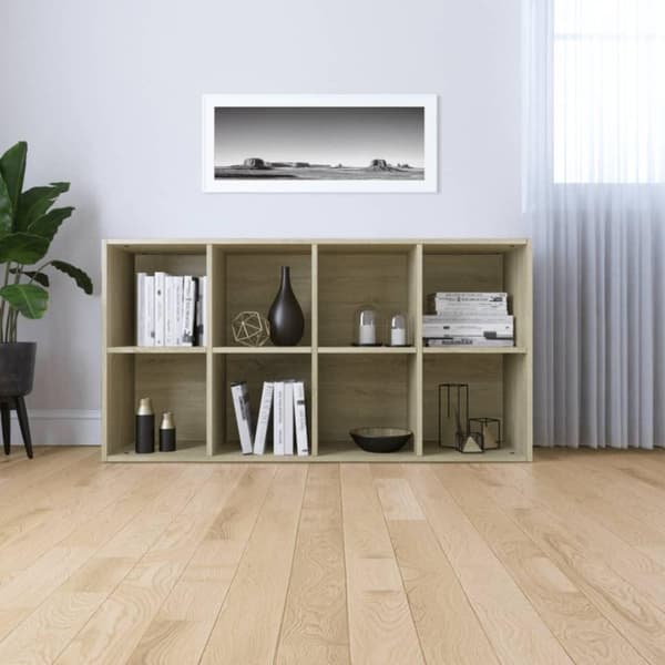 vidaXL Bokhylle/skjenk sonoma eik 66x30x130 cm sponplate