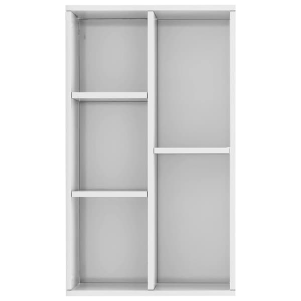 vidaXL Bokhylle/skjenk høyglans hvit 50x25x80 cm sponplate