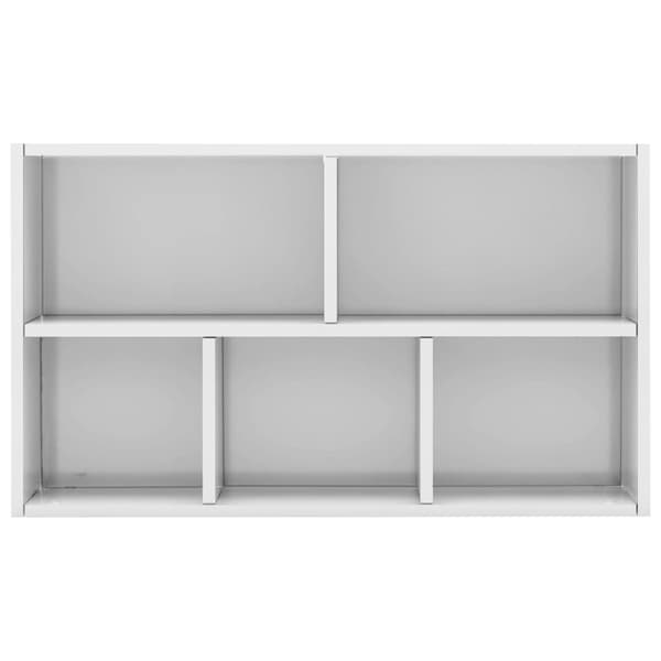 vidaXL Bokhylle/skjenk høyglans hvit 50x25x80 cm sponplate