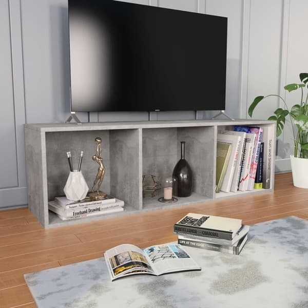 vidaXL Reol/tv-skab 36 x 30 x 114 cm spånplade betongrå