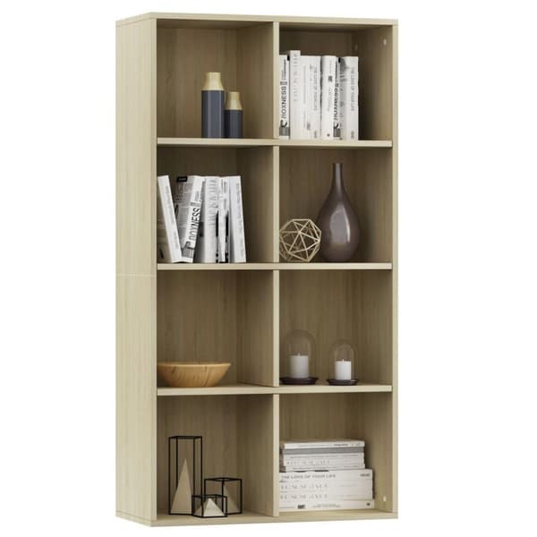 vidaXL Reol/skænk sonoma-eg 66 x 30 x 130 cm spånplade