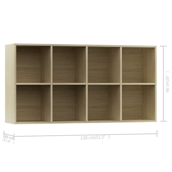 vidaXL Reol/skænk sonoma-eg 66 x 30 x 130 cm spånplade