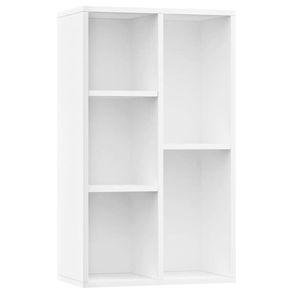 vidaXL Reol/skænk hvid 50x25x80 cm spånplade