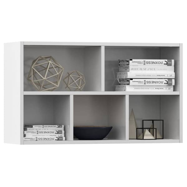 vidaXL Reol/skænk hvid 50x25x80 cm spånplade