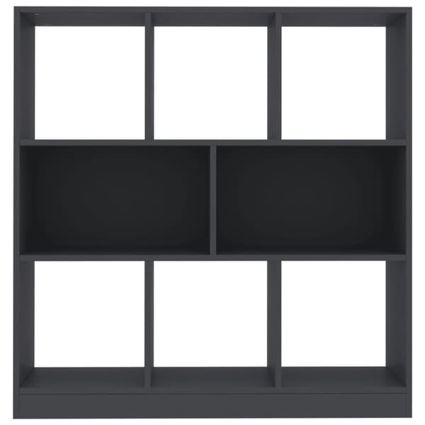 vidaXL Bokhylle grå 97,5x29,5x100 cm konstruert tre