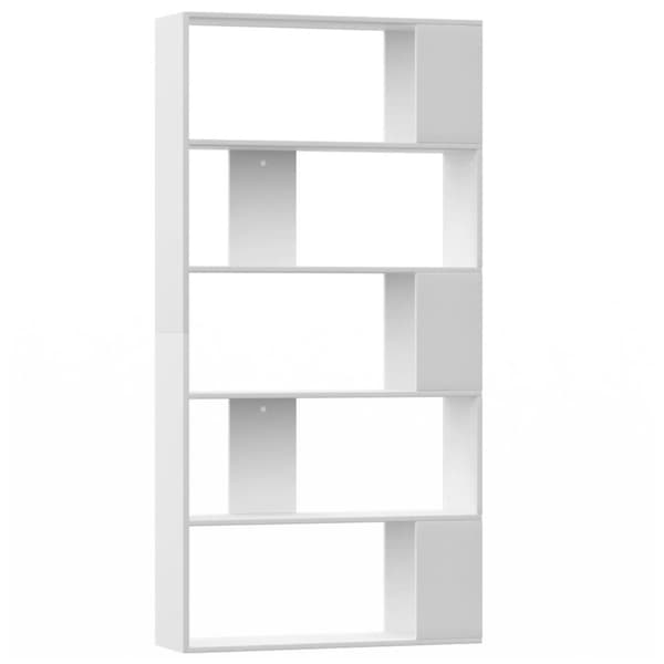 vidaXL Bokhylle/Romdeler hvit 80x24x159 cm sponplate