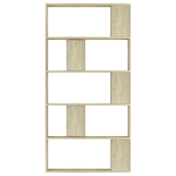 vidaXL Bokhylle/Romdeler sonoma eik 80x24x159 cm sponplate