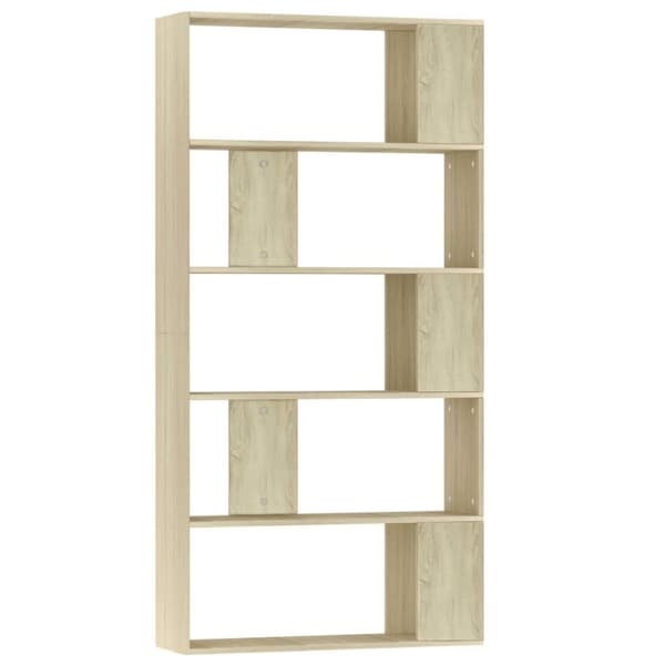 vidaXL Bokhylle/Romdeler sonoma eik 80x24x159 cm sponplate